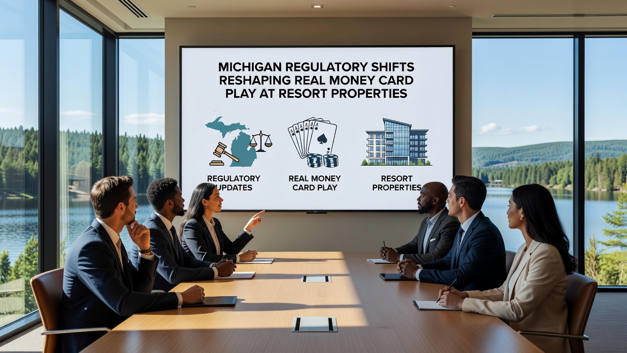 Resort casino card tables showing updated Michigan gaming compliance measures