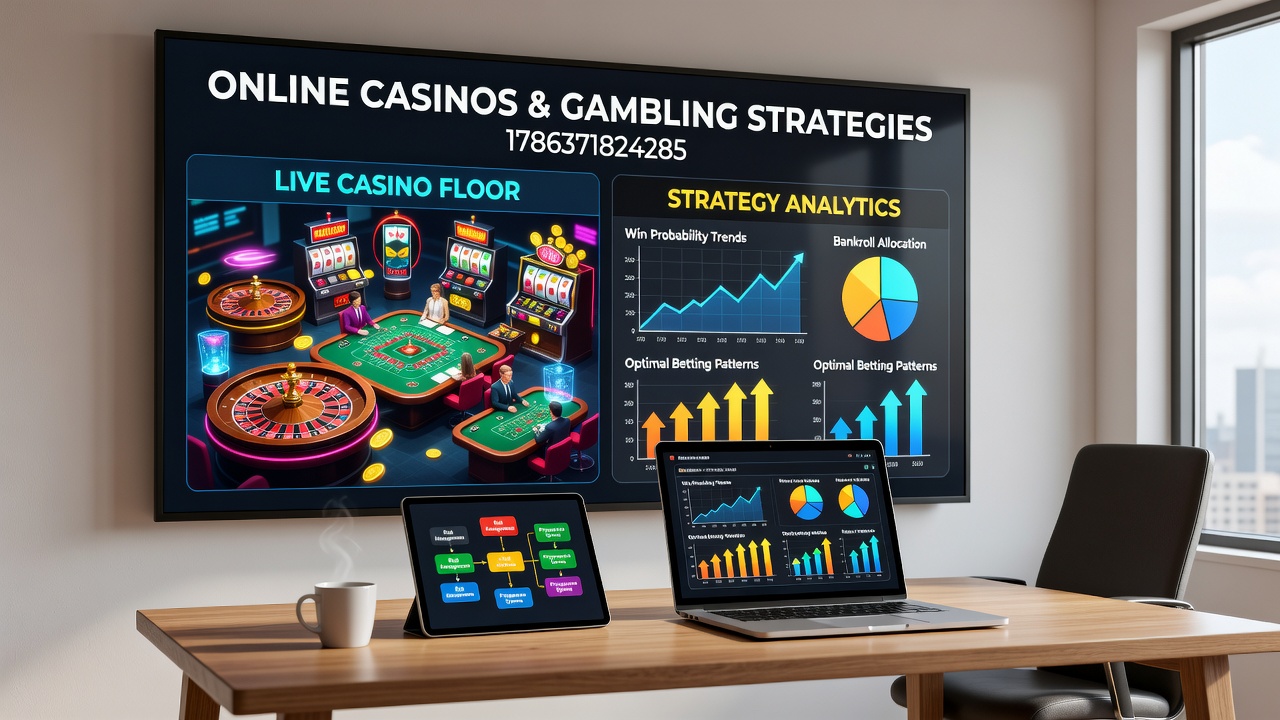 Charts and graphs illustrating gambling strategy metrics and bankroll tracking tools used by players