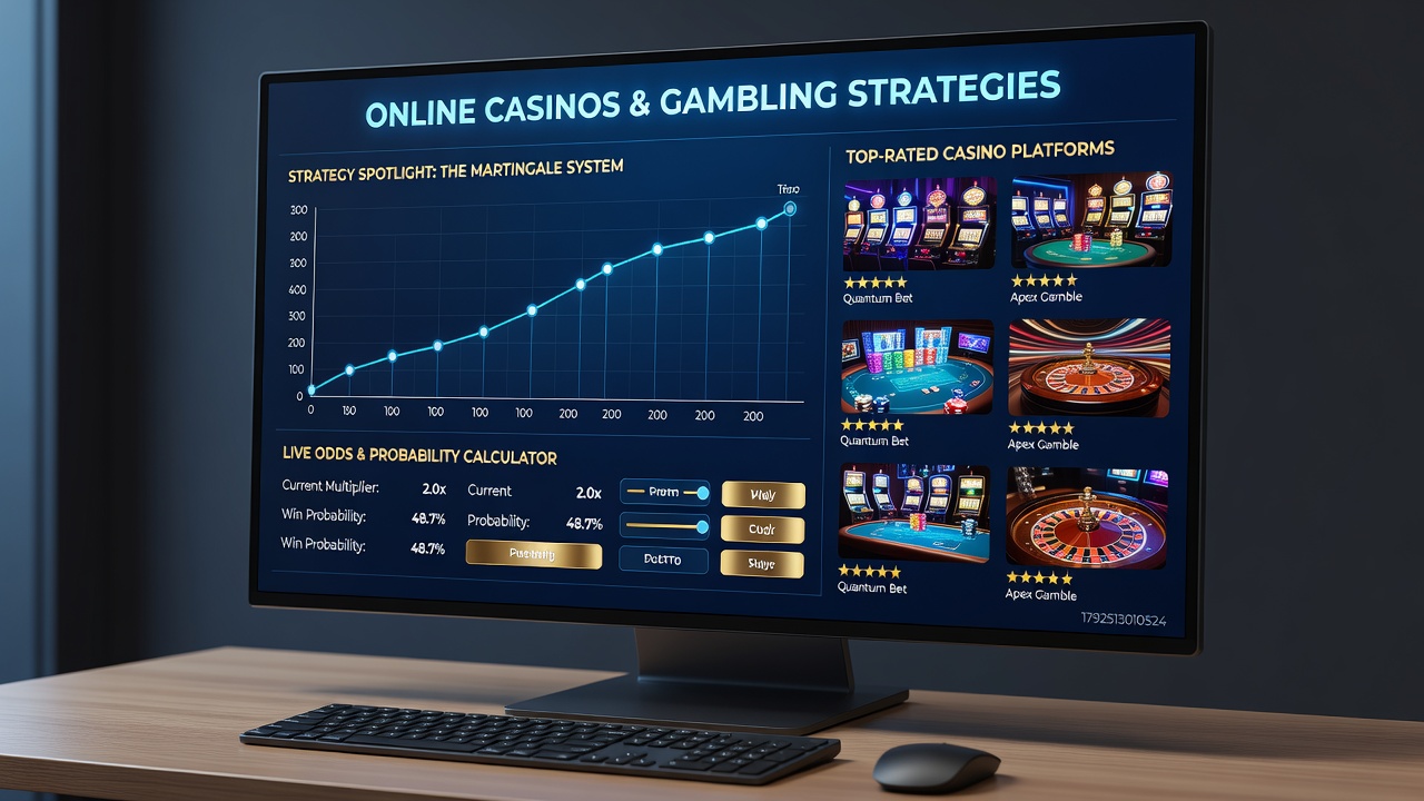 Players reviewing strategy charts and probability tables on a tablet while using an online casino platform